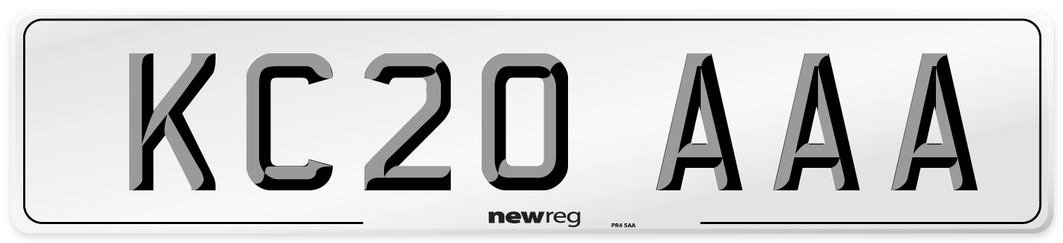 KC20 AAA Number Plate from New Reg